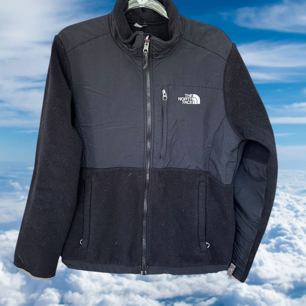 North Face Denali Jacket Womens Medium Black Fleece Pockets Polartec Outdoor